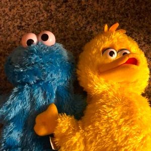 Sesame Street Cookie 🍪 monster and Big Bird! Hand puppets!